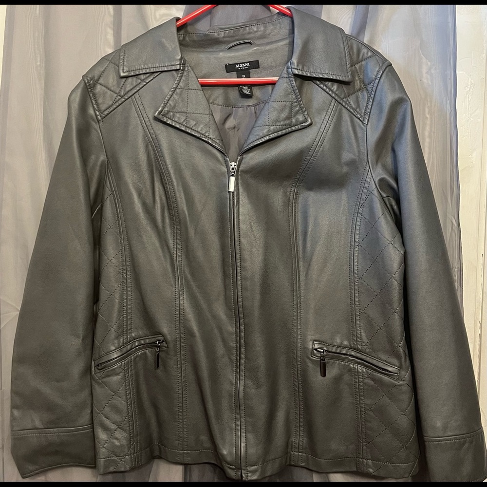Alfani Faux Leather Jacket